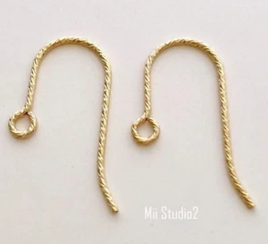 10 Stck. funkelnde französische Ohr Draht 14 Karat Gold gefüllt Ohrring E61 g - Bild 1 von 3