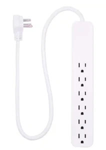 GE Pro 6-Outlet Surge Protector 2 Ft Extension Cord 620 Joules Power Strip New - Picture 1 of 4
