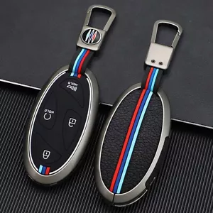 For Hyundai Ioniq 5 / 6 Kona Santa Fe Key Fob Case Cover Chain Ring Accessories - Picture 1 of 9