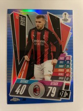 topps match attax chrome 2020/21 Ante Rebic Blue Refractor 075/150 AC MILAN 