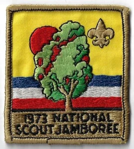 1973 National Scout Jamboree Official Patch Plastic Back  TAN Bdr. [WM-124b] - Picture 1 of 2