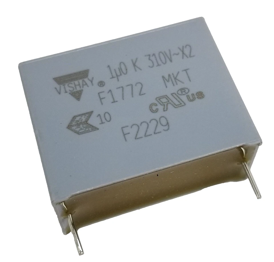 F17725102000 Vishay Capacitor Plastic Film 1uf 10 310v Radial NOS