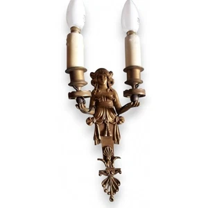 Antique 19th French Empire Bronze wall light with 2 light arms - Picture 1 of 4