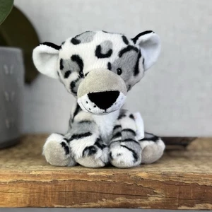 Pippins Snow Leopard Opal - Keel Toys Mini Beanie weiß/grau Leopard Pocket Pal - Bild 1 von 8