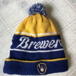 Milwaukee Brewers Blue Stocking Cap Cooperstown Collection Retro MLB Style - Picture 1 of 8