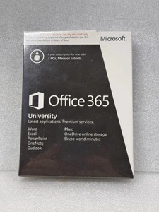 Microsoft Office 365 University 4 Yr Subscription Academic for PC Mac - Picture 1 of 7