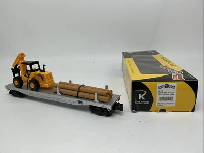 K-Line O Gauge 6-21240 Ringling Bros Flatcar W/ Frontend Loader & Poles RBBX #72 - Image 1 of 4