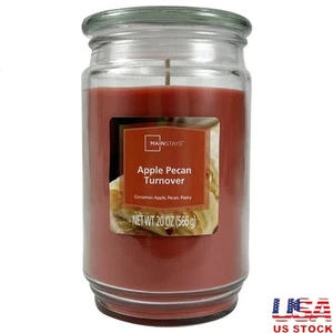 Apple Pecan Duftkerze Clean Burn Aromatherapie 20oz Einzeldocht 100-120h Neu - Bild 1 von 5