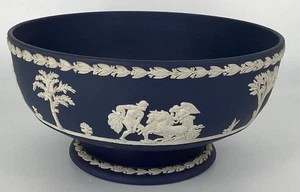 Jasperware Portland Blue Footed Bowl Wedgwood Early 20th Century - Picture 1 of 11
