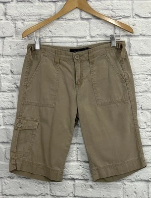 CALVIN KLEIN JEANS WOMEN'S BEIGE CARGO SHORTS SIZE 4 - Image 1 of 3