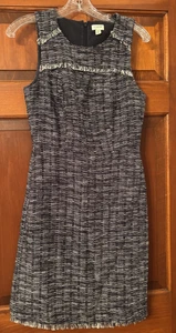 J.Crew Blend Tweed Etuikleid Gr. 00 schwarz/weiß Neu ohne Etikett - Bild 1 von 9