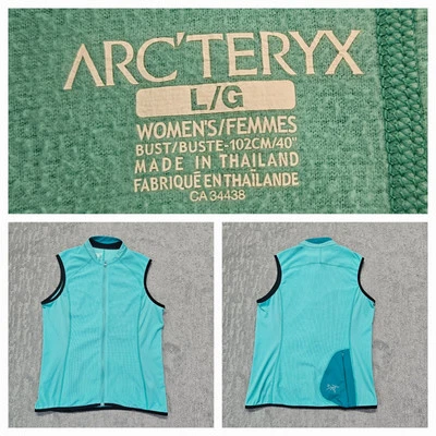 Arc'teryx 背心女式全拉链背心模拟颈部轻便远足尺寸。 L — 第 1/4 张图片