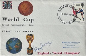 Bobby Moore England 1966 World Cup Hand Signed Harrow Wembley FDC Cover COA - Picture 1 of 1