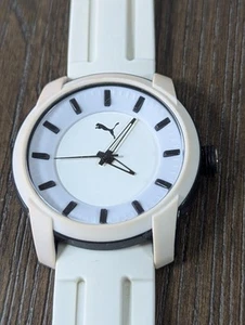 Orologio Uomo Puma Silicone Tre Mani Bianco Nero FUNZIONA NECESSITA BATTERIA Casual Sport - Foto 1 di 9