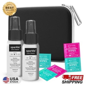 OPTIPAK Sparkle Linsenreiniger Set: 2 Sprays, 5 Linsentücher & Mehrzweckbeutel - Bild 1 von 49
