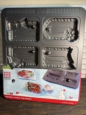 Molde de galletas de Navidad para galletas de vacaciones etiquetas de regalo sartén para hornear dulces creaciones NUEVO Foto 1 de 4
