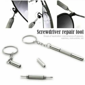 3 in 1 keyring for Watch Repair set Glasses Screwdriver Tool Mobile Phone Mini - Picture 1 of 12