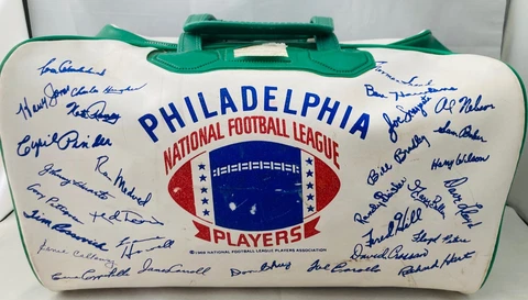 Philadelphia Eagles RARE 1969 Gym Travel Bag Signed Westchester NFL Football Cover