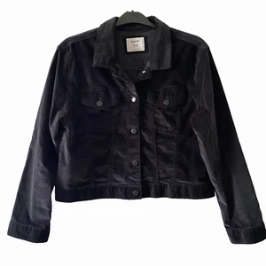 Girls Old Navy Velvet Cropp Black Jacket Size XXL ( 18 ) Plus - Picture 1 of 10