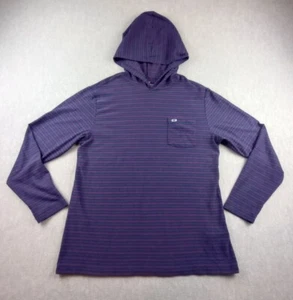 Vineyard Vines Edgartown T Shirt Hooded Boys Teen XL (18) Purple Striped Stretch - Picture 1 of 20