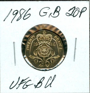 1986 GREAT BRITAIN 20 PENCE ULTRA FINEST GEM BU      $3.49  SHIPPING UK * - Picture 1 of 2