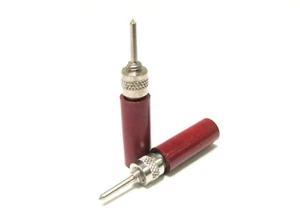 (10x) Solderless Insulated Nylon Phone Tip Plug, 12 Amp, Red Body FREE SHIPPING - Picture 1 of 1