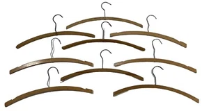 Vintage Wooden Hangers Dry Cleaners Clothing Advertising Lot of 9 Antique 1940s - Picture 1 of 13