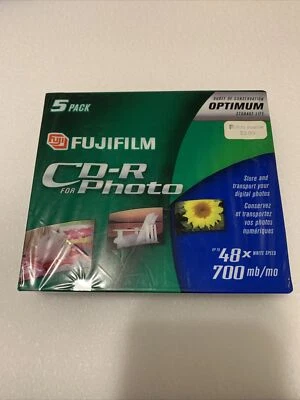 Fujifilm CD-R For Photos 5-Pack 700 mb 48x Write Speed - Image 1 of 2