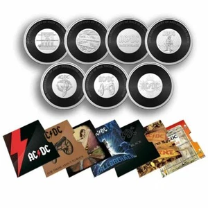 AUSTRALIA 2020 AC DC COLLECTION OF 7 x 20 CENTS COINS IN BOX **** SOLD OUT **** - Picture 1 of 3