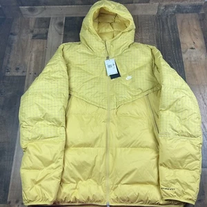 Nike Men's 3XL Puffer Storm-Fit Down Fill Yellow Jacket Sportswear Storm Coat - Picture 1 of 10
