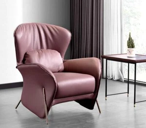 Sessel Design Couch Sofa Relax Leder Lounge Club Polster Sitzer Luxus Leder S - Bild 1 von 8