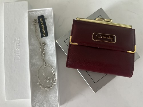 Borsa e collana vintage francese Givenchy donna portafoglio