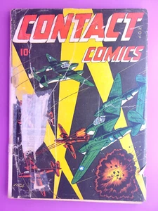 CONTACT COMICS #3 1944 BAJO ESTADO SIN CONTRAPORTADA LB COLE COVER - Imagen 1 de 10