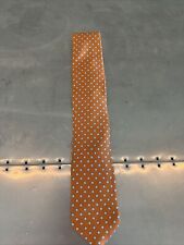 Luciano Barbera Men’s Silk Neck Tie Made In Italy, Orange Blue And White Diamond