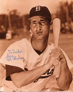 Lot of 2 MLB Greats AUTOGRAPHED 8X10 PHOTOS Johnny Mize & Cal Abrams #761 - Picture 1 of 2