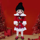 1/6 BJD Doll 30cm Full Set Winter Dress Wig Shoes Joint Movable Christmas Gift
