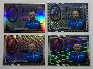2021 TOPPS CHROME Formula 1 SIMONE RESTA Lot Of 4 Gold Wave /50 Green Ray Wave - Picture 1 of 9