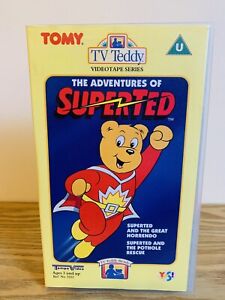 RARE TOMY TV TEDDY VHS VIDEOTAPE SERIES The Adventures Of Superted