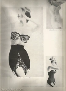 50's Paul Himmel Photographed 2-Page Lingerie Editorial 1954 - Bild 1 von 2