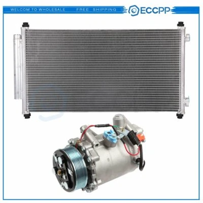 AC Condenser & AC Compressor Cooling Kit For 2007-2011 Honda CR-V - Image 1 of 4