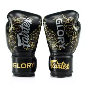 FAIRTEX Guantoni da Boxe Uomo Donna Muay Thai X Gloria Competizione BGVG3 Nero/Oro - Foto 1 di 6