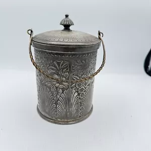 Barattolo da tè vintage James Tufts piatto quadruplo 2786 antico biscottiera 1800 - Foto 1 di 5