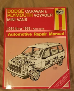 Haynes dodge carvan & plymouth voyager 84 93 shop repair manual paper back - Picture 1 of 3