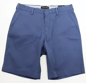 New Mens For Bloomingdales Cotton Twill Regular Fit Washed Blue Shorts 30 - Picture 1 of 1
