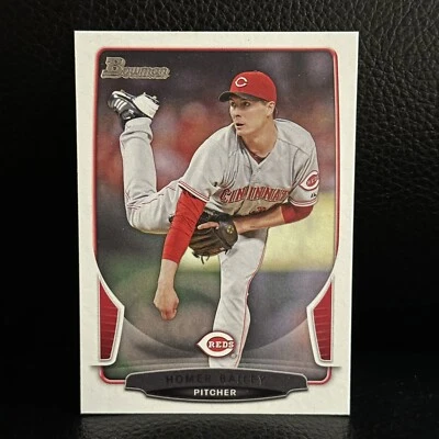 Homer Bailey 2013 Bowman #114 Base Card Set Baseball Pitcher - Reds Blue Jays - Image 1 of 2