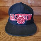 Vintage Washington Dc Made In Usa 100 Acrylic Black And Red Hat Snapback
