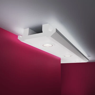 Baguettes en stuc ELHARE spot profil LED bande éclairage indirect lumière XPS... - Photo 1/4