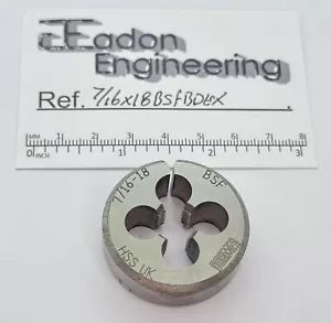 7/16" x 18TPI BSF (British Standard Fine) Button Die, HSS. By top brands. - Picture 1 of 10