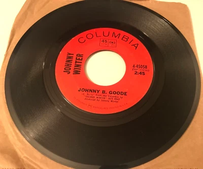 JOHNNY WINTER~Johnny B. Goode/ I’m Not Sure ~ 45 rpm 7" single ~ 1969 ~ EX Foto 1 de 4