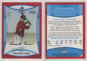 2008 Bowman Chrome Prospects Red Refractor /5 Gerardo Parra #BCP18